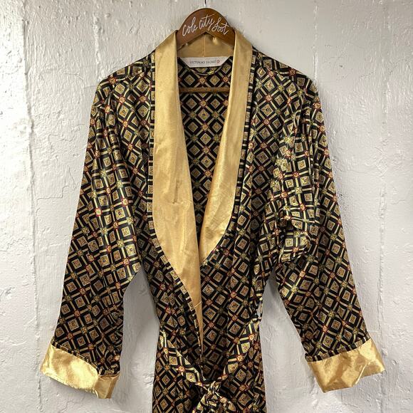 Victorias Secret Silky Printed Pattern Robe Large - Picture 4 of 8